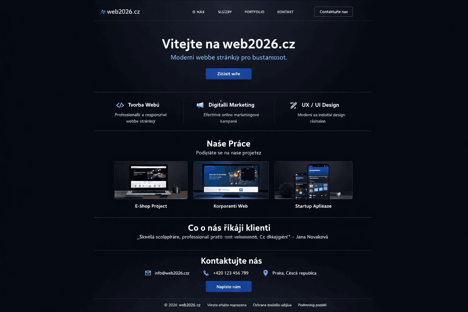 Ukázka nového webu